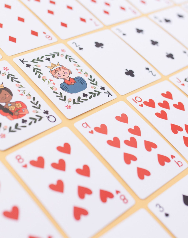 Floral Game Night Set of Playing Cards + Scorekeeping Notebook, 7 of 8