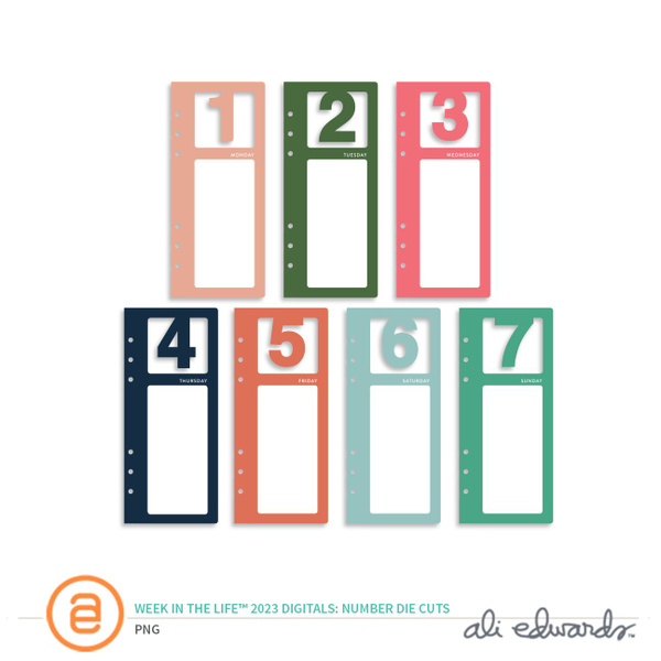 Week In The Life™ 2023 Digital Number Die Cuts, 1 of 1
