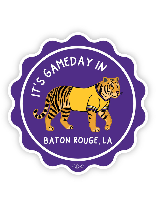 Baton Rouge Football Game Day Mascot Decal Sticker, 2 of 4