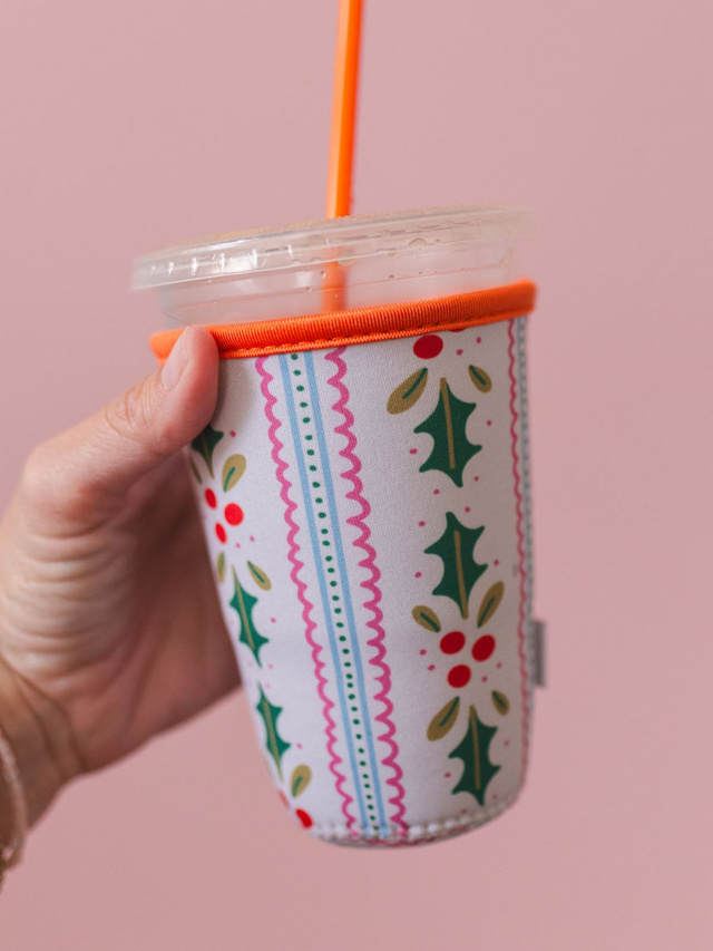 Holly Christmas Drink Sleeve, 3 of 5