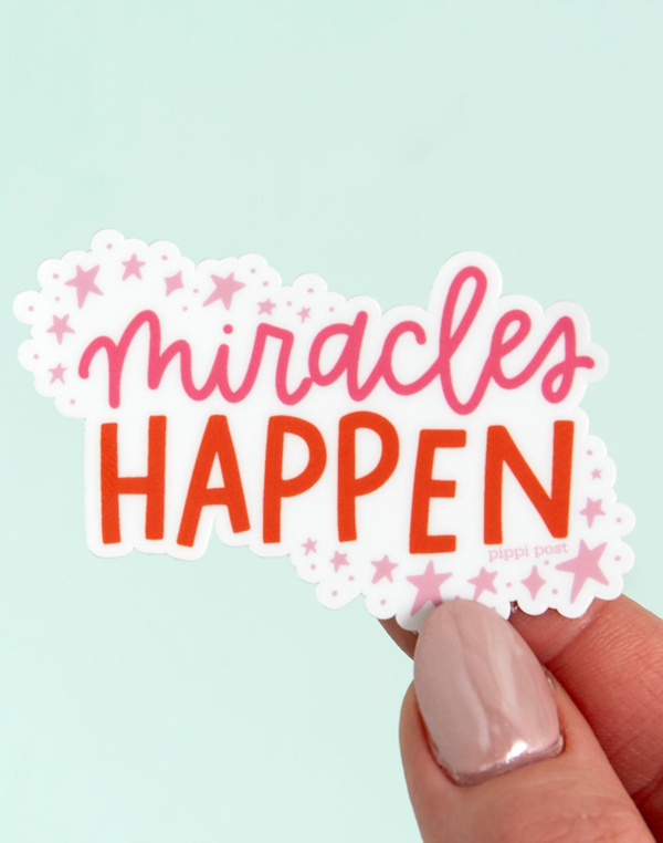 Miracles Happen Decal Sticker, 1 of 2