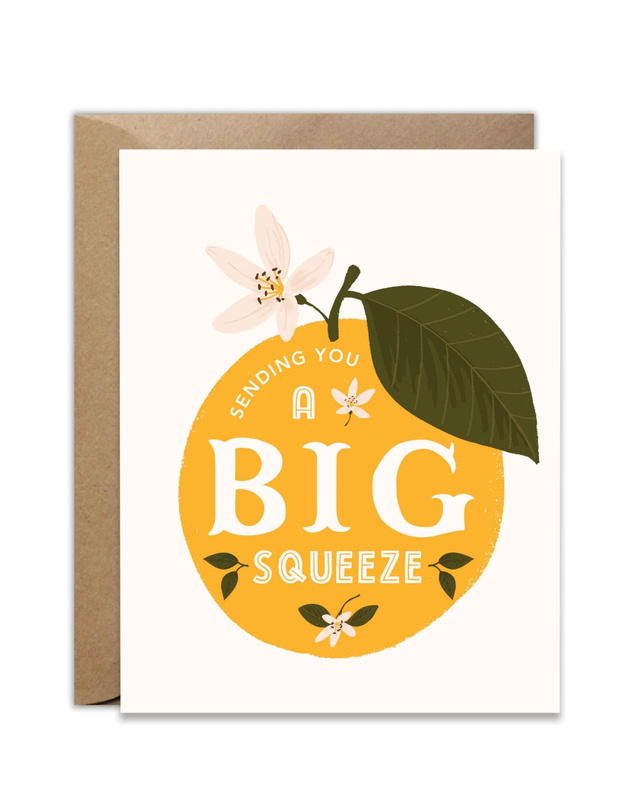 Sending You A Big Squeeze Citrus Greeting Card, 1 of 1