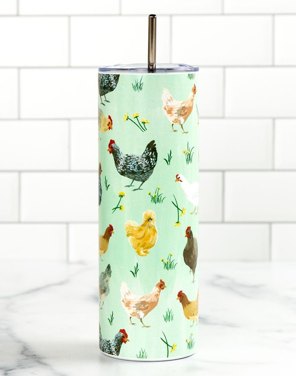 Chicken Meadows 20oz Stainless Steel Skinny Tumbler, 2 of 2
