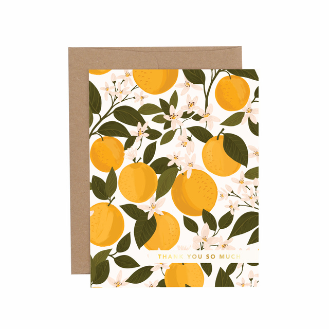 Thank You So Much Orange Greeting Card, 3 of 3