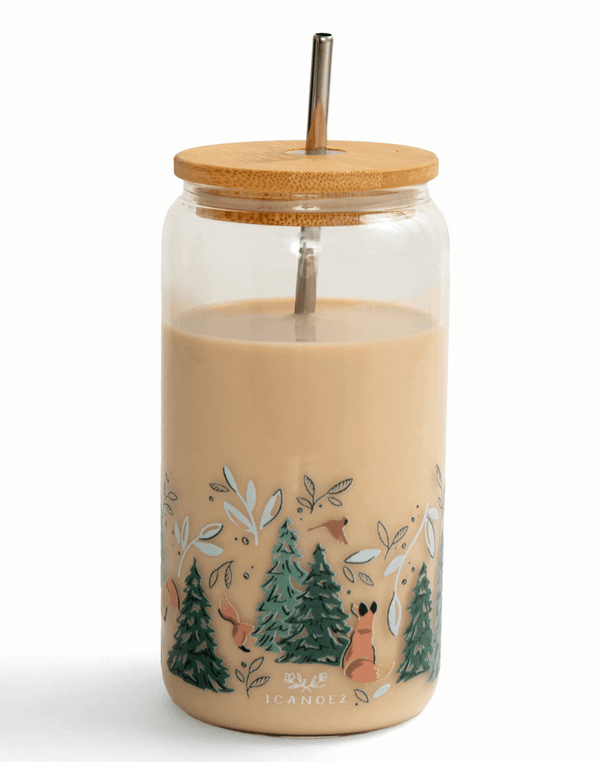 Winter Fox 16oz Glass Can, 4 of 4
