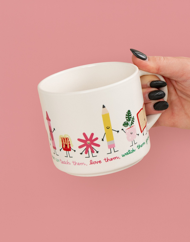 Teach Them Love Them Watch Them Grow Ceramic Mug - Cream, 7 of 7
