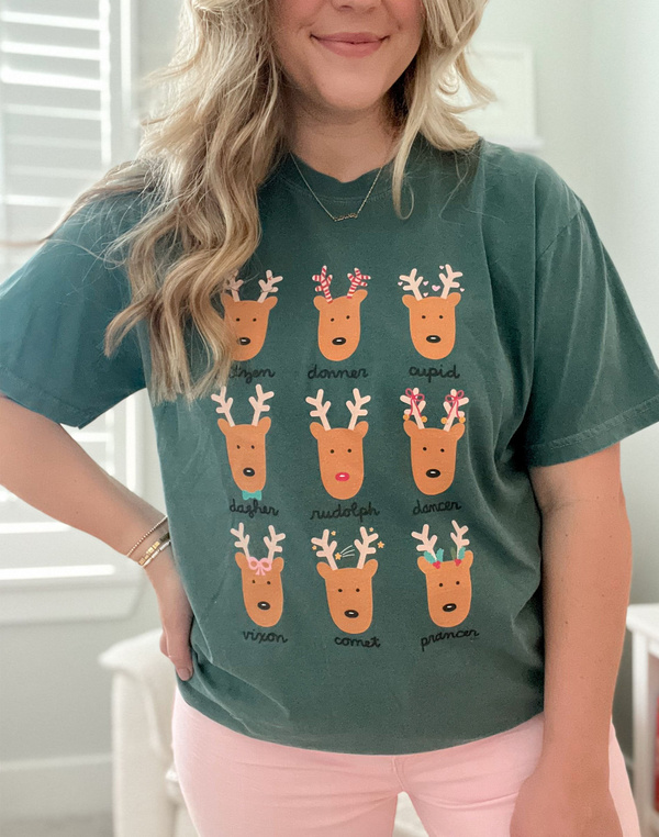 Reindeer Tee - Blue Spruce, 1 of 3