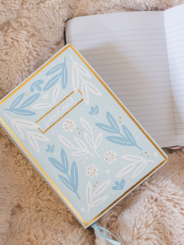 Light Blue Floral 5×7 Lined Softcover Book Journal, 4 of 6