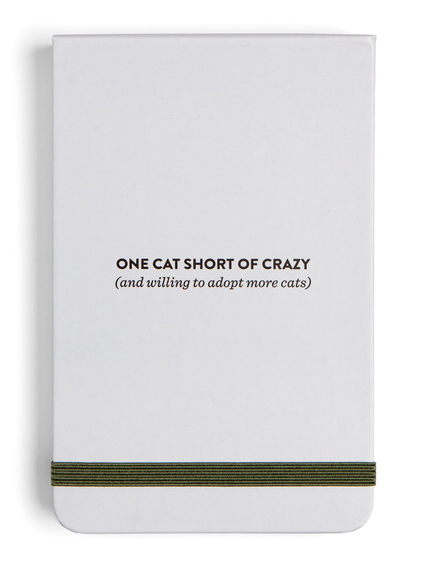 One Cat Short of Crazy Lined Pocket Notepad, 1 of 3