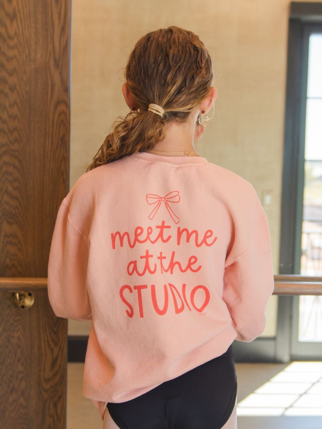 Meet Me At The Studio Dance Sweatshirt - Peachy, 1 of 6