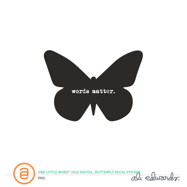 One Little Word® 2022 Digital Butterfly Decal, 1 of 1