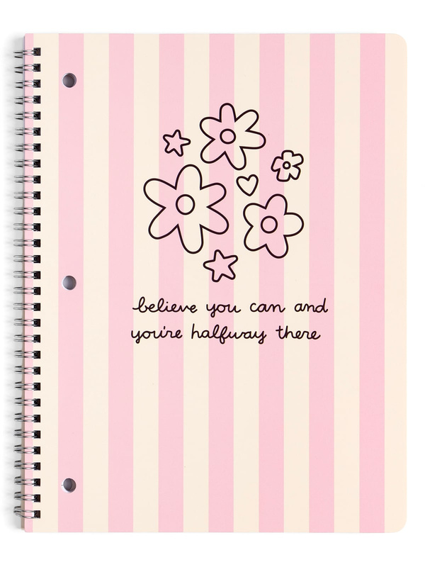 Bloom & Believe Floral Stripes Spiral Notebook, 1 of 3