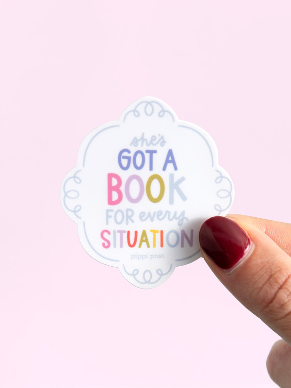 She's Got A Book For Every Situation Decal Sticker, 2 of 2