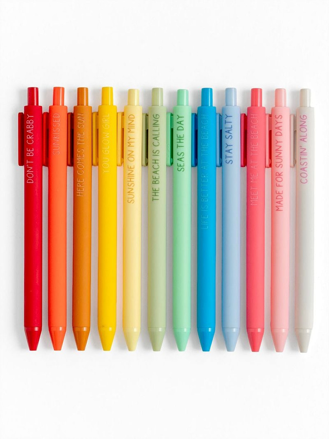 Spread Sunshine Coastal-Inspired Pen Set of 12, 2 of 6