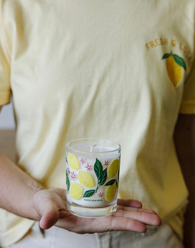 Lemon Grove Scented Soy Hand-Poured Candle, 3 of 6