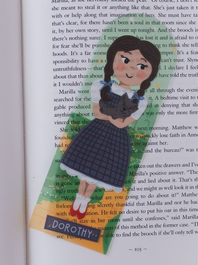 Wizard of Oz Dorothy Transparent Bookmark, 1 of 3
