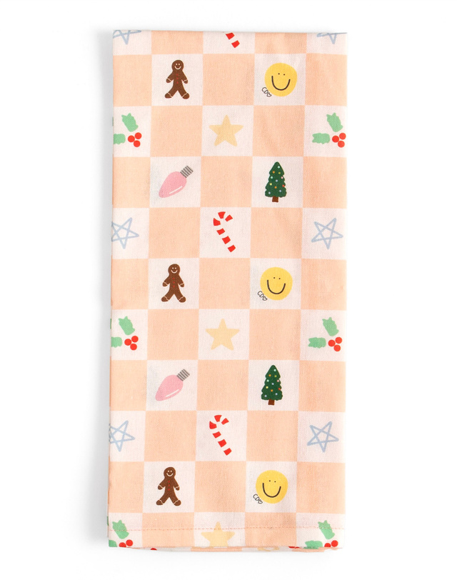 Checkerboard Holiday Tea Towel, 2 of 2