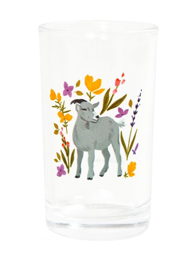 Gray Goat Folk Floral 6oz Mini Juice Glass, 1 of 5