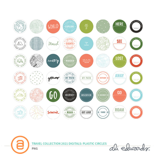 Travel Collection 2021 Digital Plastic Circles, 1 of 1