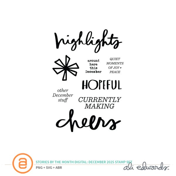 December 2025 3×4 Digital Stamp Set, 1 of 1