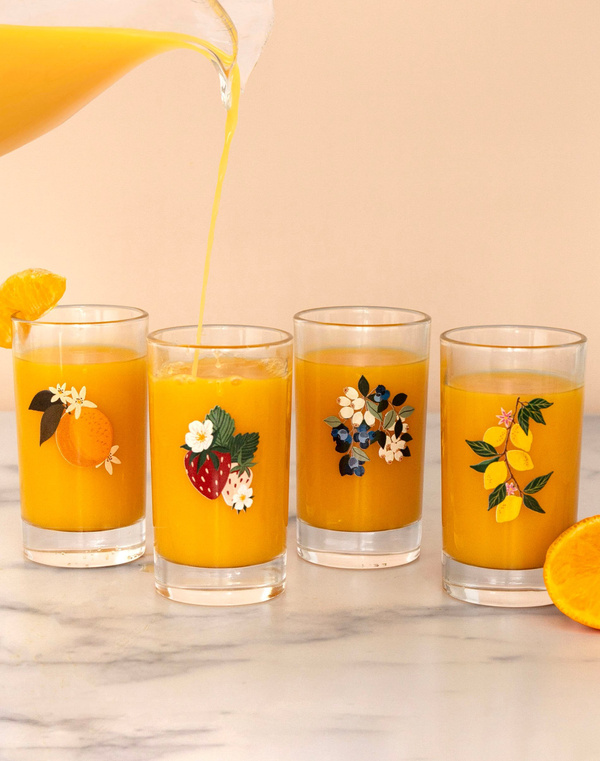 Berry & Citrus Mini Juice Glass Set, 4 of 4
