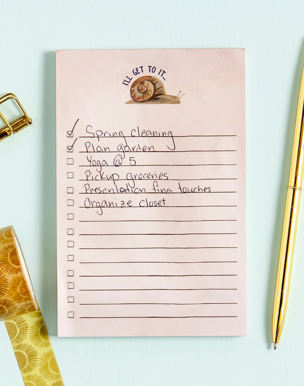 I'll Get To It Snail Notepad, 1 of 2