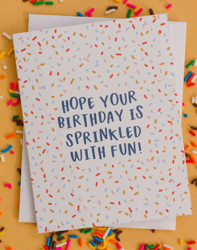 Sprinkled Birthday Greeting Card, 2 of 2
