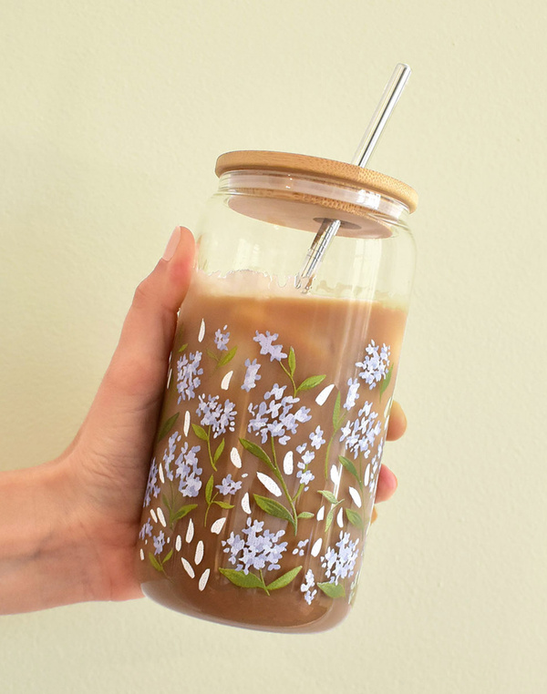 Hydrangeas Glass Can, 2 of 4