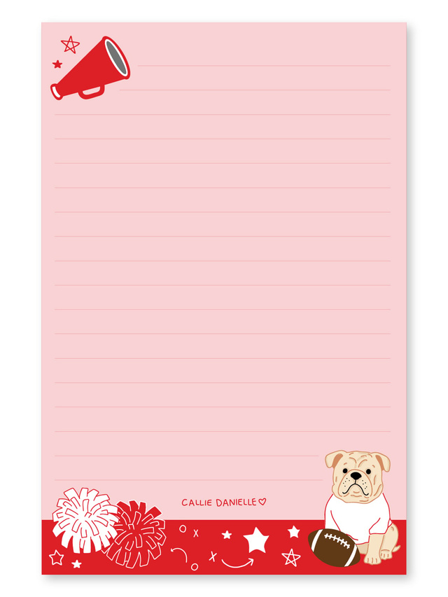 Athens Football Game Day 4×6 Lined Notepad, 1 of 2