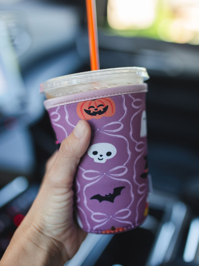Spooky Cute Halloween & Bows Drink Sleeve, 1 of 5