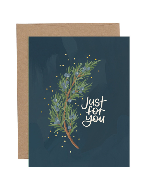 Just For You Cedar Branch Greeting Card, 1 of 2
