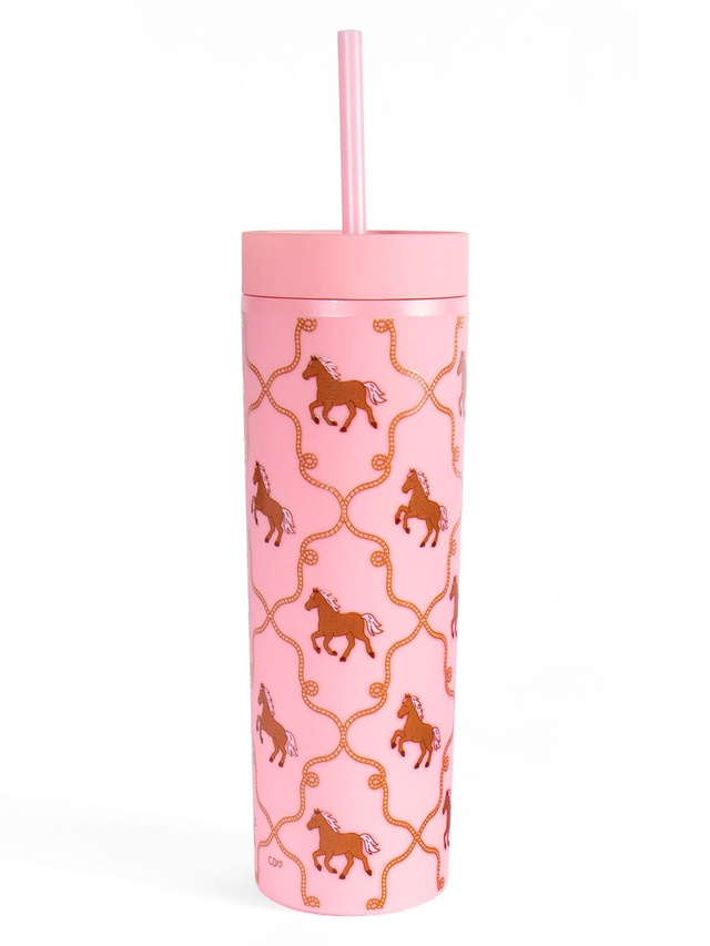 Western Horses & Rope Acrylic Skinny Tumbler, 1 of 2