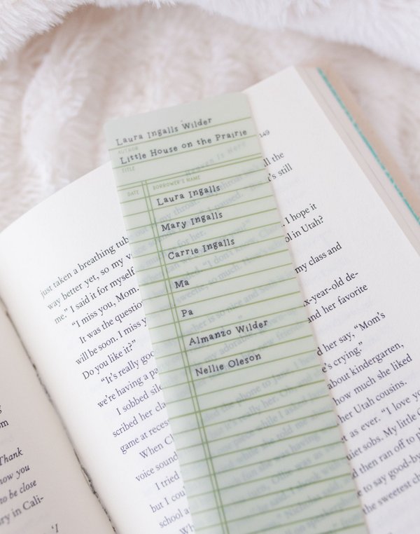 Little House On The Prairie Library Check Out Transparent Bookmark, 2 of 4