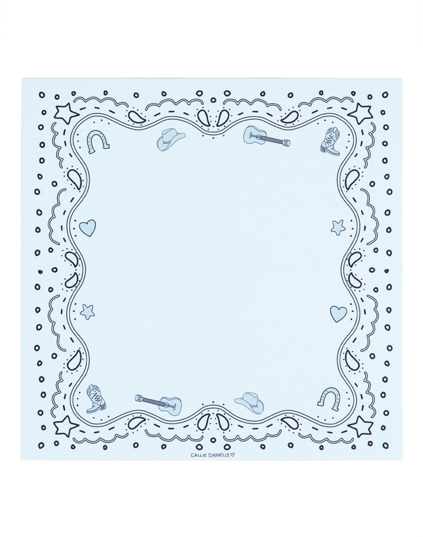Blue Bandana Western Notepad, 1 of 2