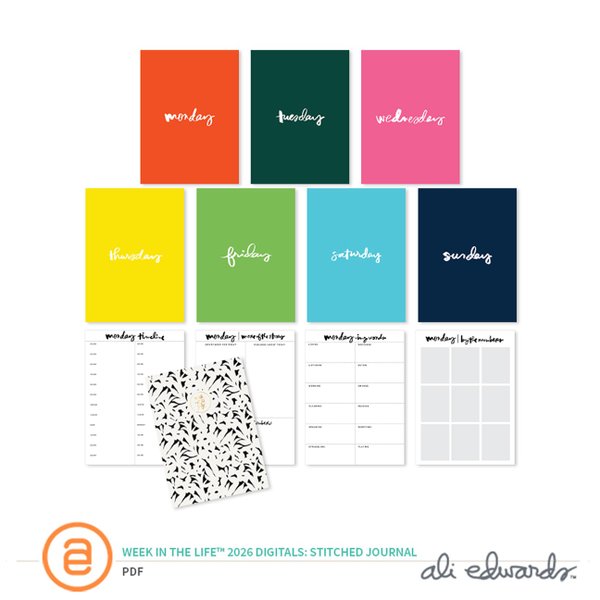 Week In The Life™ 2026 Digital Stitched Notebook, 1 of 1