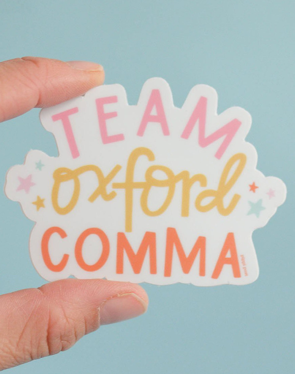 Team Oxford Comma Decal Sticker, 4 of 5
