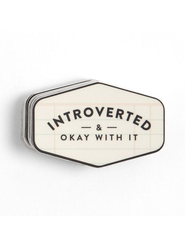 Introverted & Okay With It Decal Sticker, 1 of 3