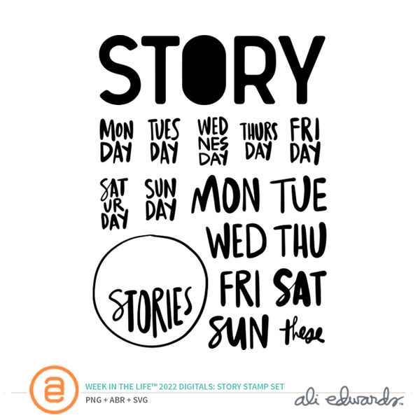 Week In The Life™ 2022 Digital Story 3×4 Stamp Set, 1 of 1