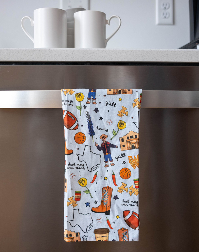 Love For Texas Tea Towel, 1 of 2