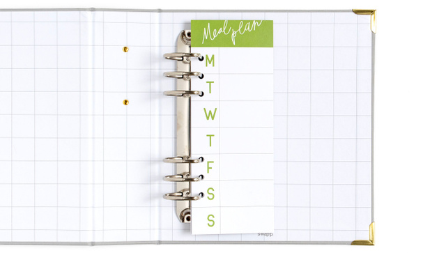 Journal Planner Menu Pad, 2 of 3