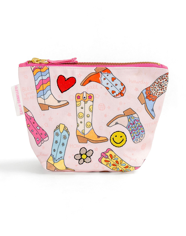 Western Cowgirl Boots Canvas Pouch, 1 of 2