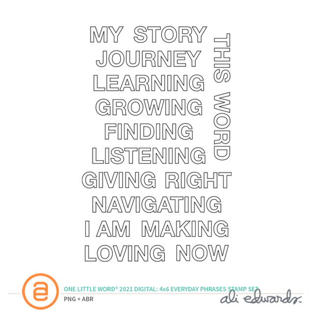 One Little Word® 2021 Digital Everyday Phrases Stamp Set, 1 of 1