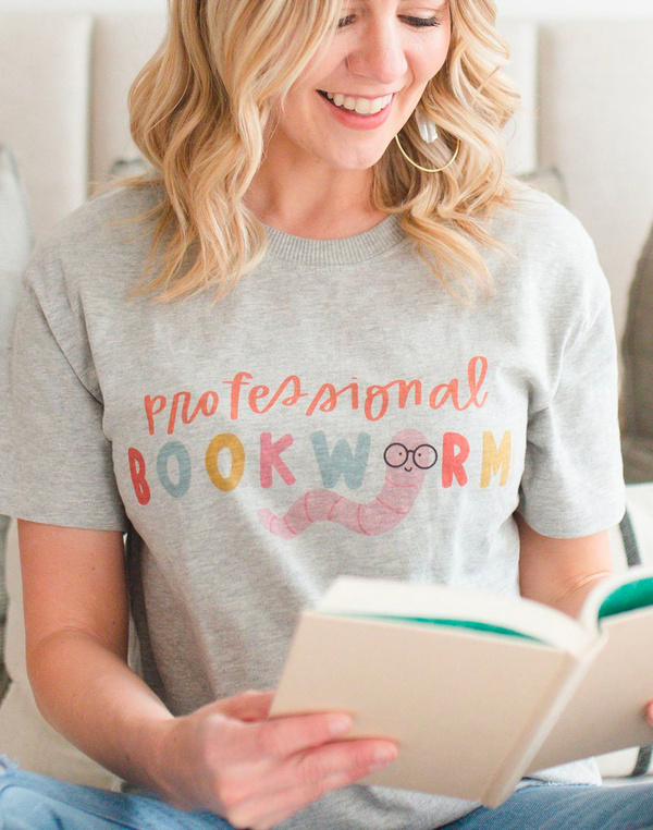 Professional Bookworm Tee - Ash, 2 of 4