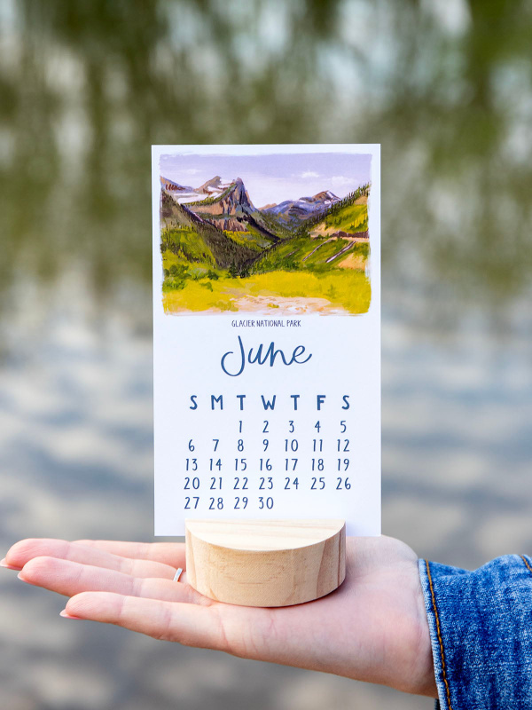 National Parks 2027 Mini Desk Calendar + Wooden Block, 7 of 8