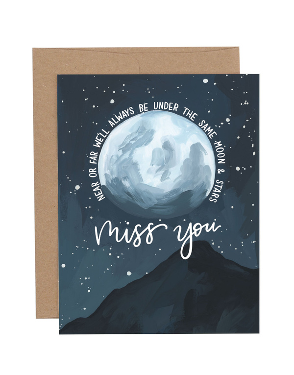 Near Or Far Moon Greeting Card, 1 of 1