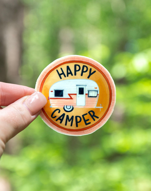 Happy Camper Decal Sticker, 1 of 5