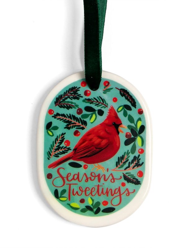 Season's Tweetings Cardinal Bird Christmas Ornament, 1 of 2