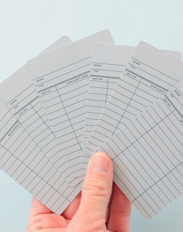 Sky Blue Library Card Deck Of Playing Cards, 6 of 8