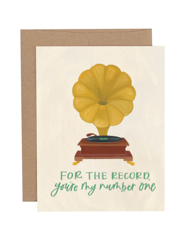 For the Record Player Greeting Card, 1 of 1