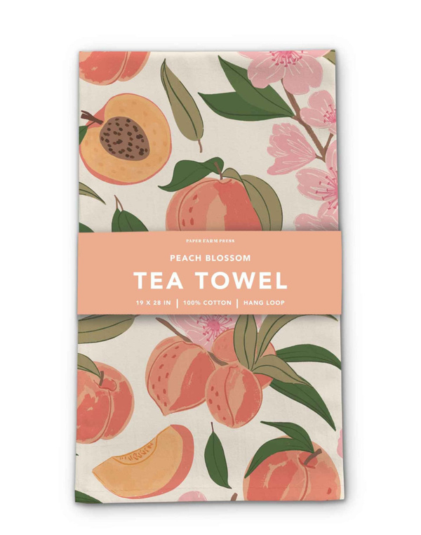 Peach Blossom Tea Towel, 1 of 6